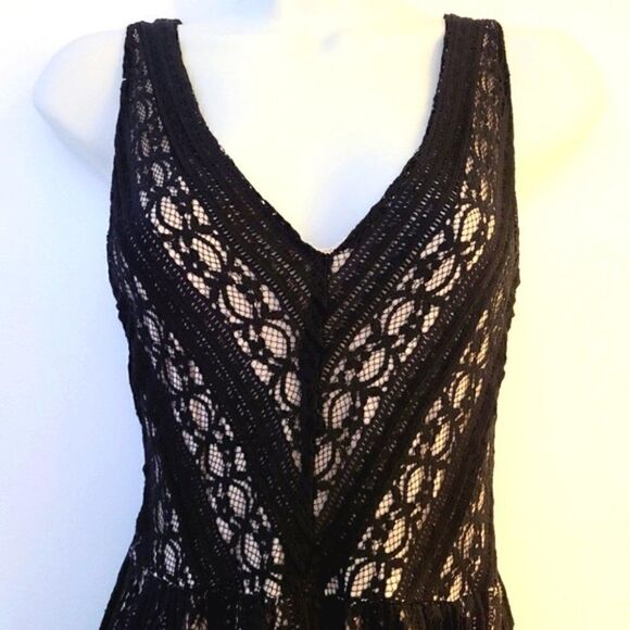 Moulinette Soeurs Myrna Black Lace A-line Sleeveless Dress XS - Picture 5 of 14